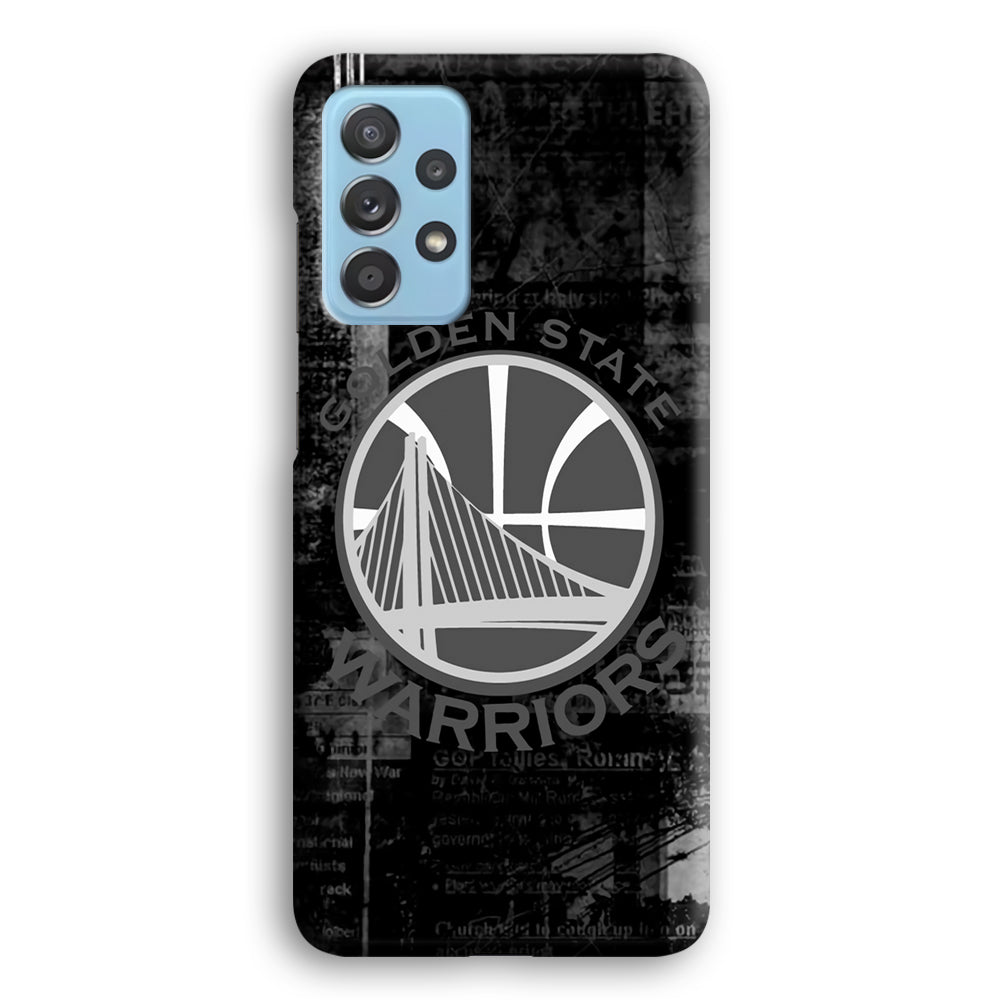 Golden State Warriors Grey Word Abstract Samsung Galaxy A52 Case