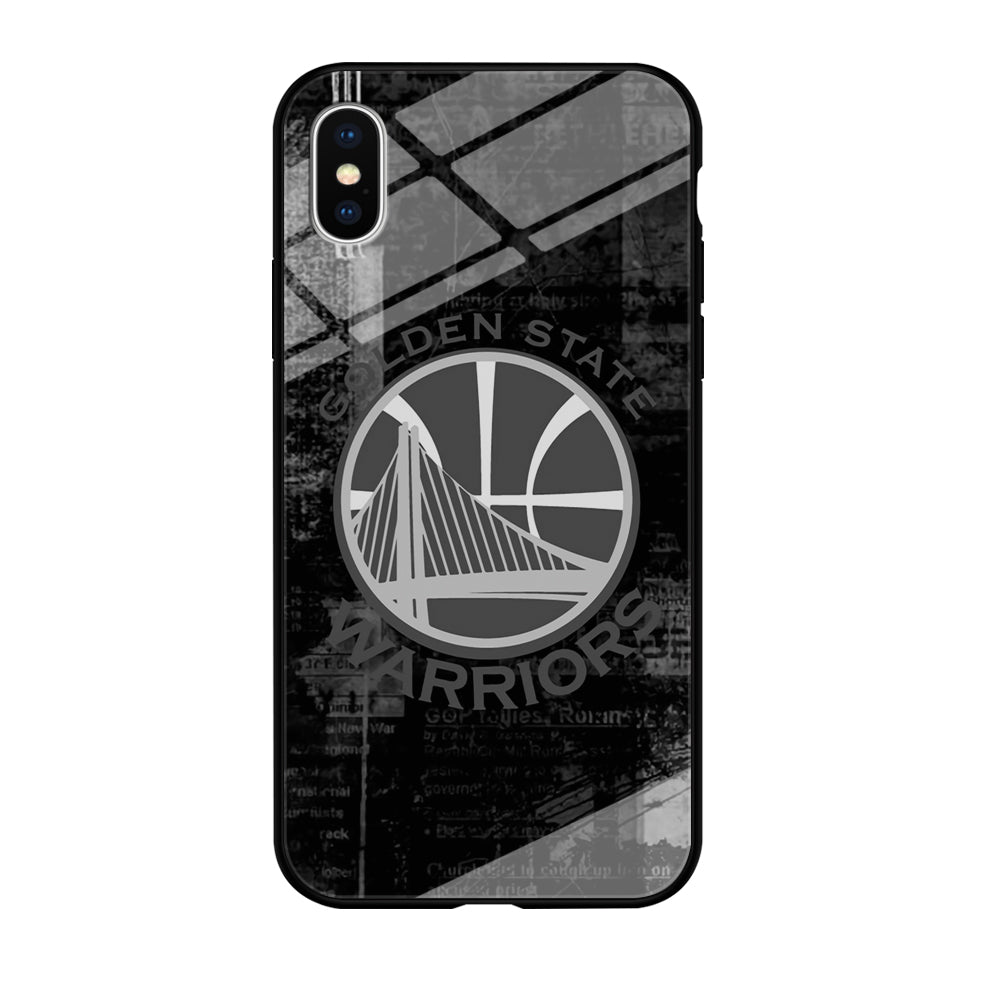 Golden State Warriors Grey Word Abstract iPhone X Case