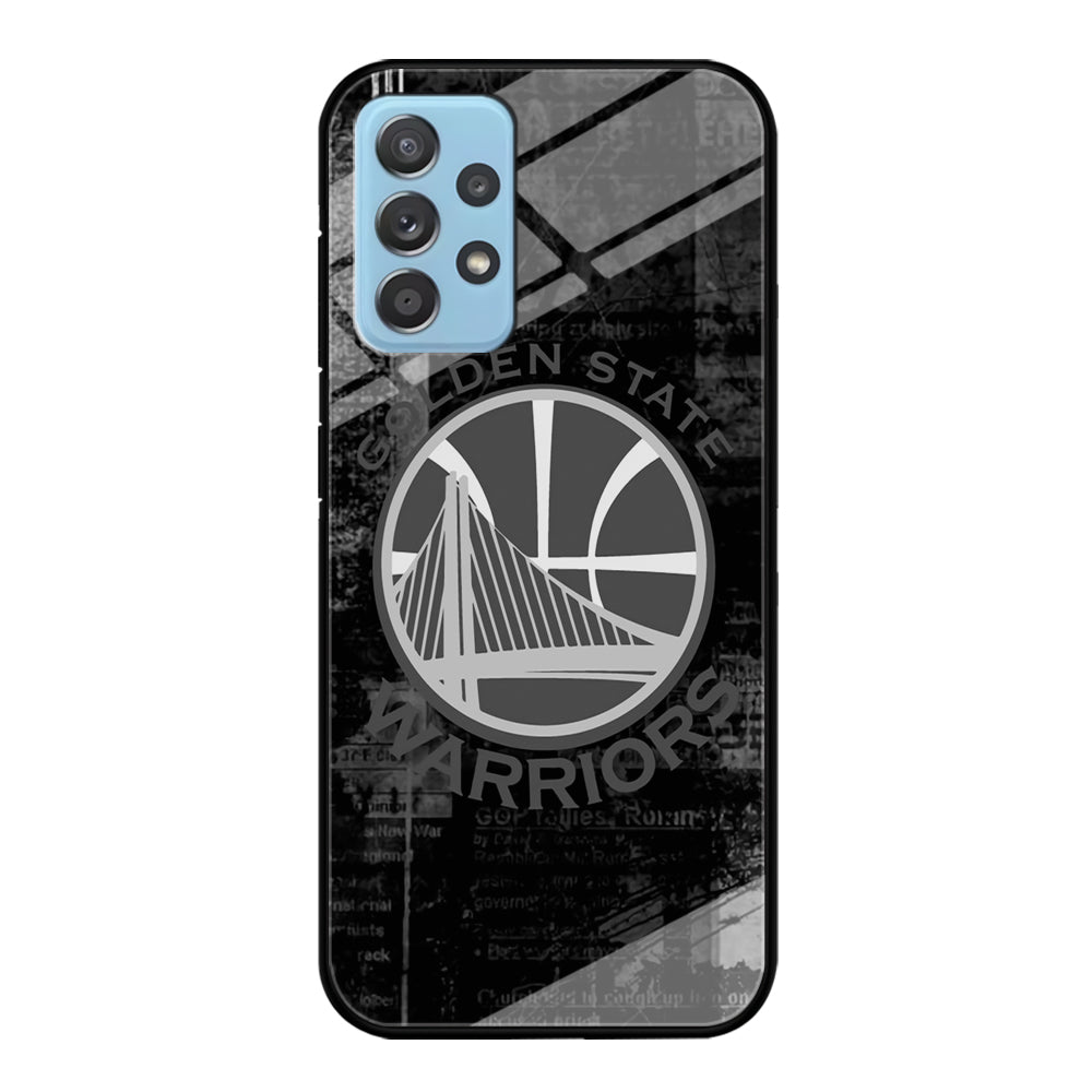 Golden State Warriors Grey Word Abstract Samsung Galaxy A52 Case