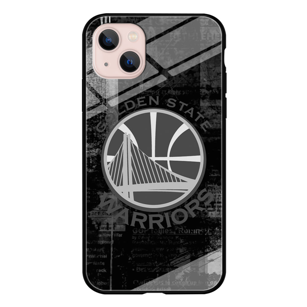 Golden State Warriors Grey Word Abstract iPhone 15 Plus Case