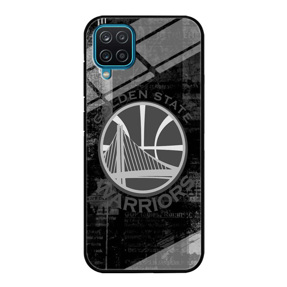Golden State Warriors Grey Word Abstract Samsung Galaxy A12 Case