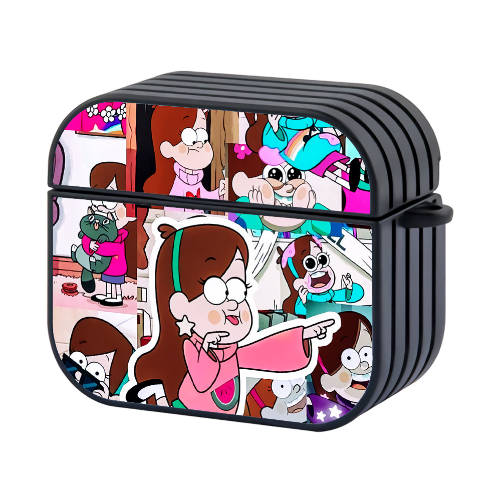 Gravity Falls Mabel Pines Collage Hard Plastic Case Cover For Apple Airpods 3