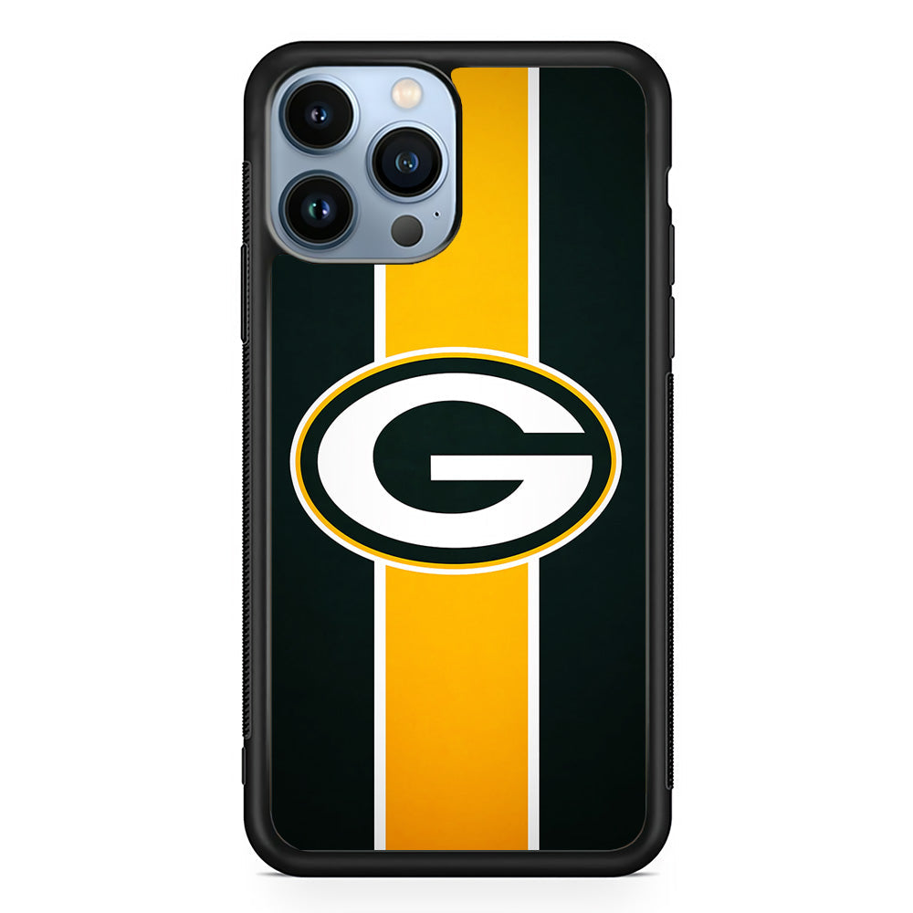 Green Bay Packers Yellow Stripe iPhone 14 Pro Case