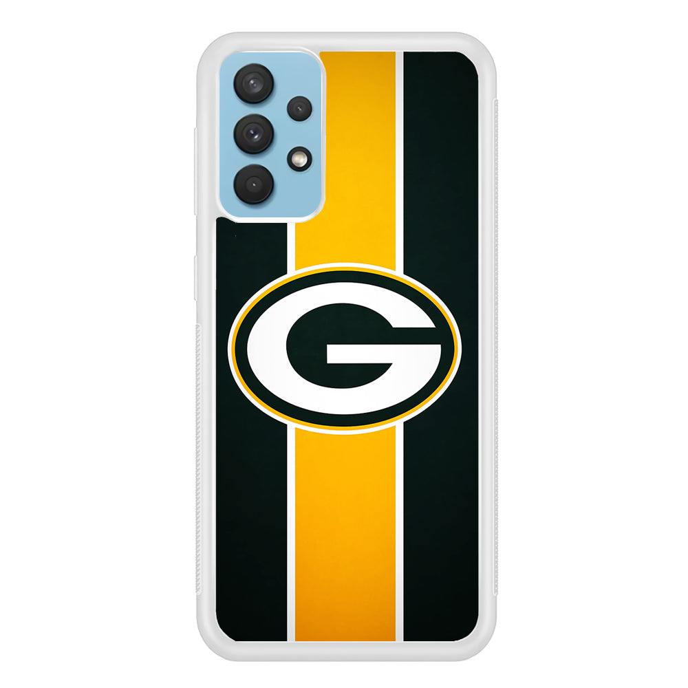 Green Bay Packers Yellow Stripe Samsung Galaxy A32 Case