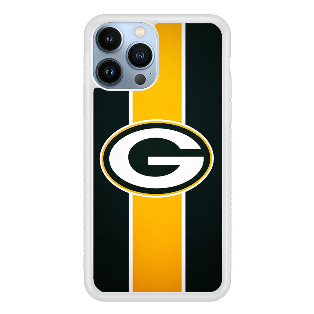 Green Bay Packers Yellow Stripe iPhone 14 Pro Case