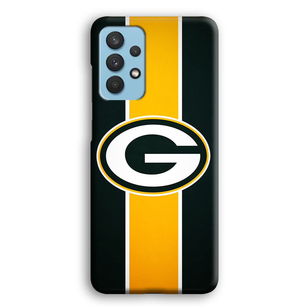Green Bay Packers Yellow Stripe Samsung Galaxy A32 Case