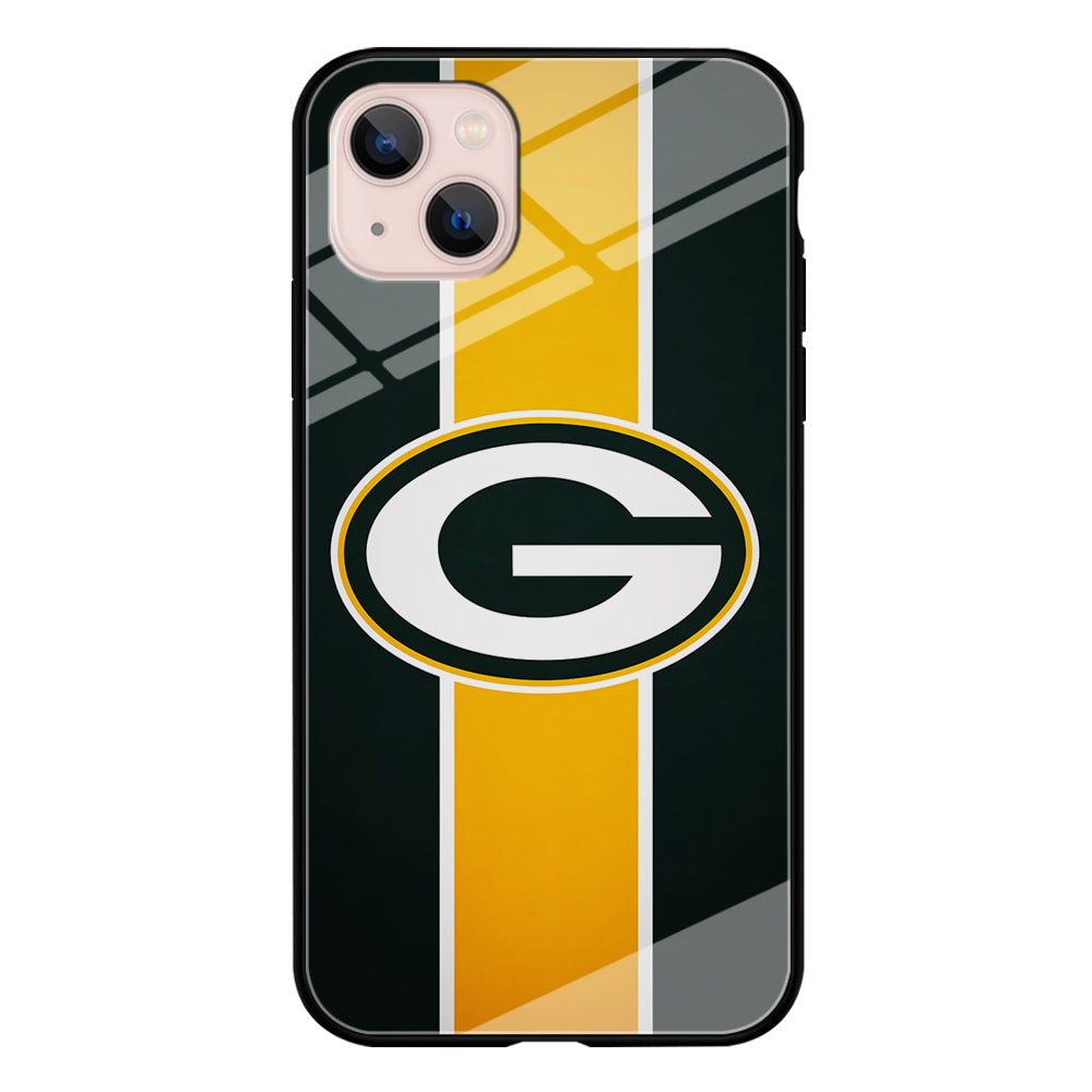 Green Bay Packers Yellow Stripe iPhone 14 Plus Case
