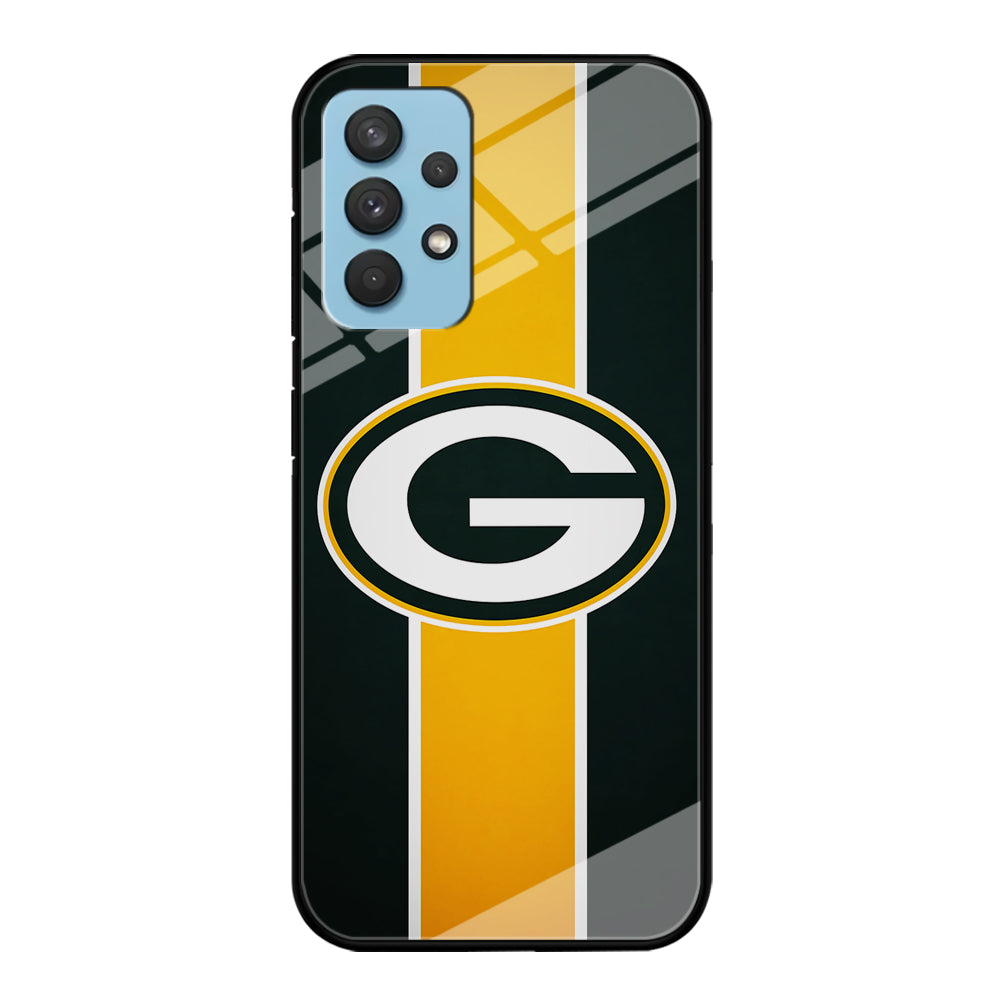 Green Bay Packers Yellow Stripe Samsung Galaxy A32 Case