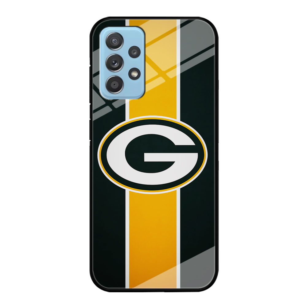 Green Bay Packers Yellow Stripe Samsung Galaxy A72 Case