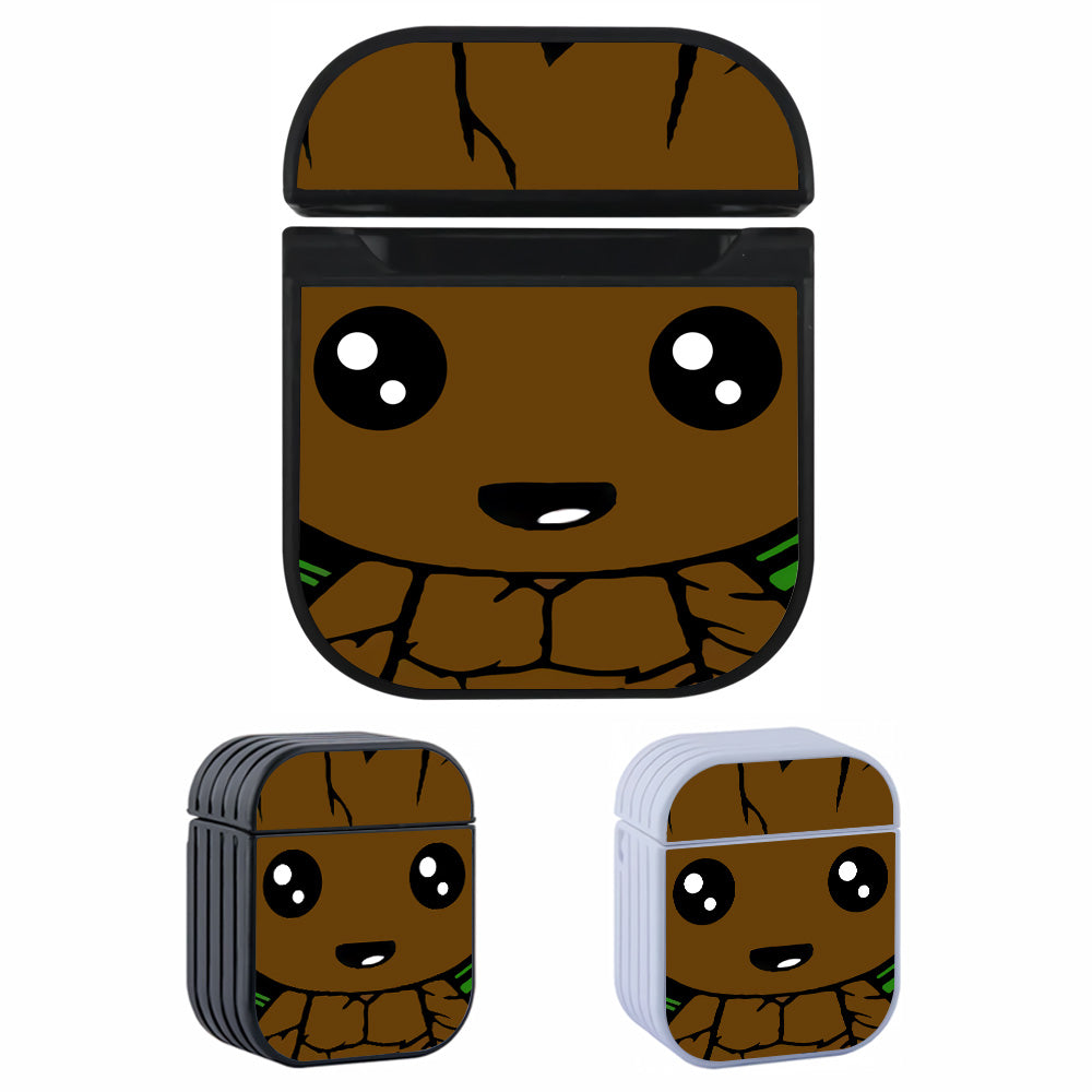 Groot Face Hard Plastic Case Cover For Apple Airpods