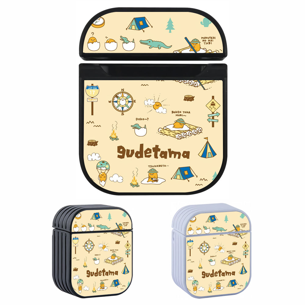 Gudetama Camping Equipment Hard Plastic Case Cover For Apple Airpods