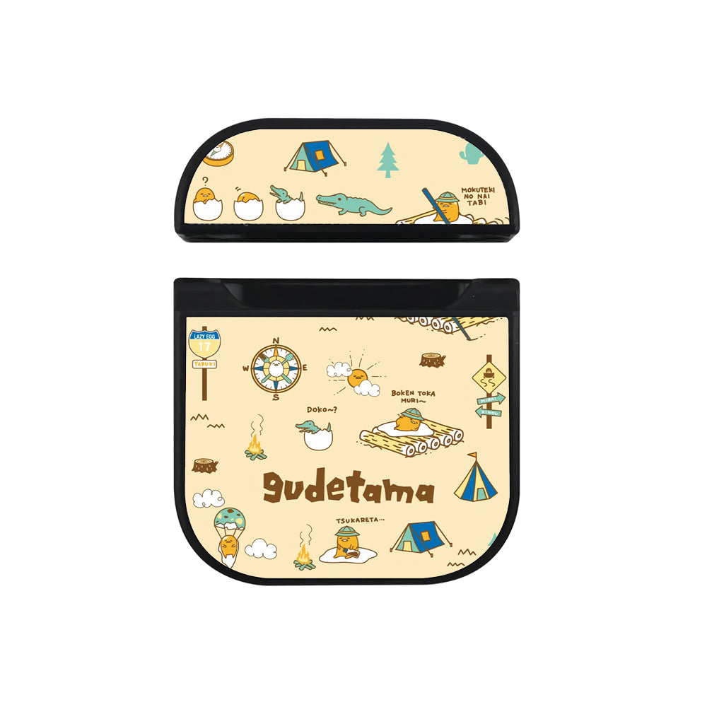 Gudetama Camping Equipment Hard Plastic Case Cover For Apple Airpods