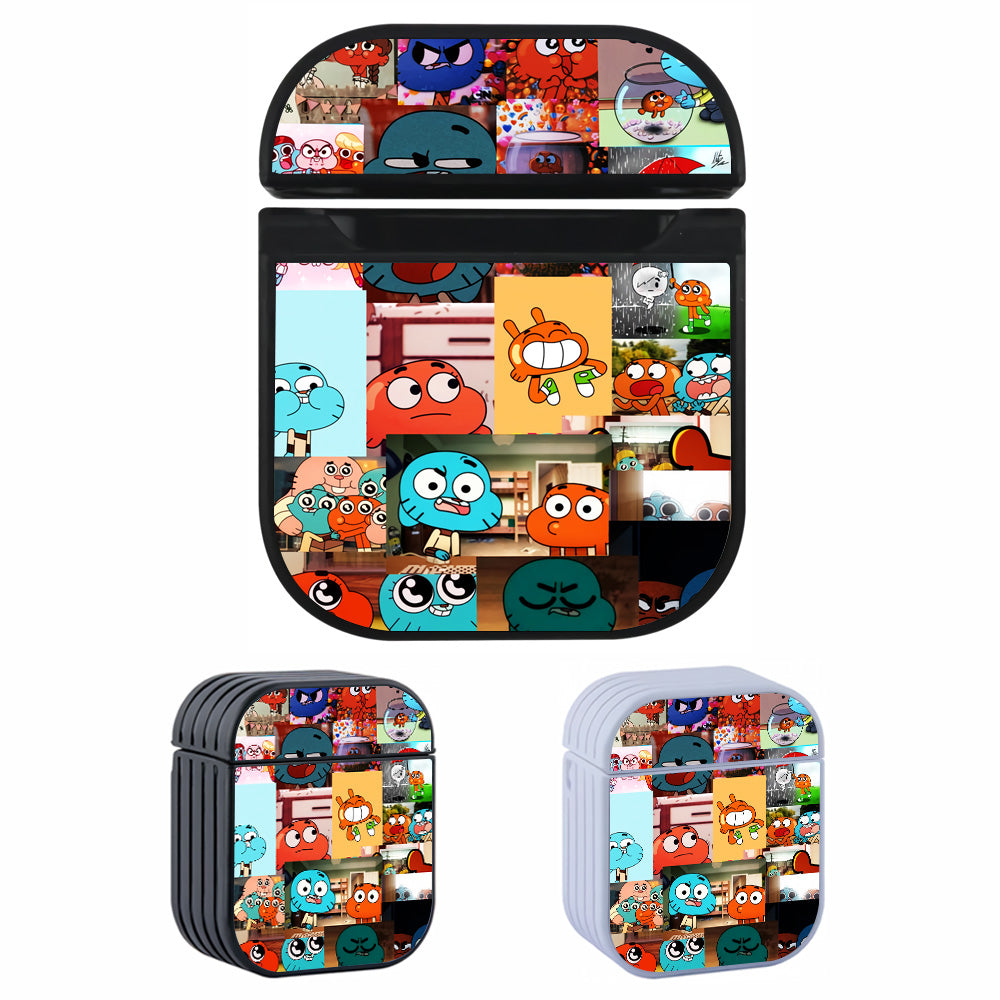 Gumball And Darwin Aesthetic Collage Hard Plastic Case Cover For Apple Airpods