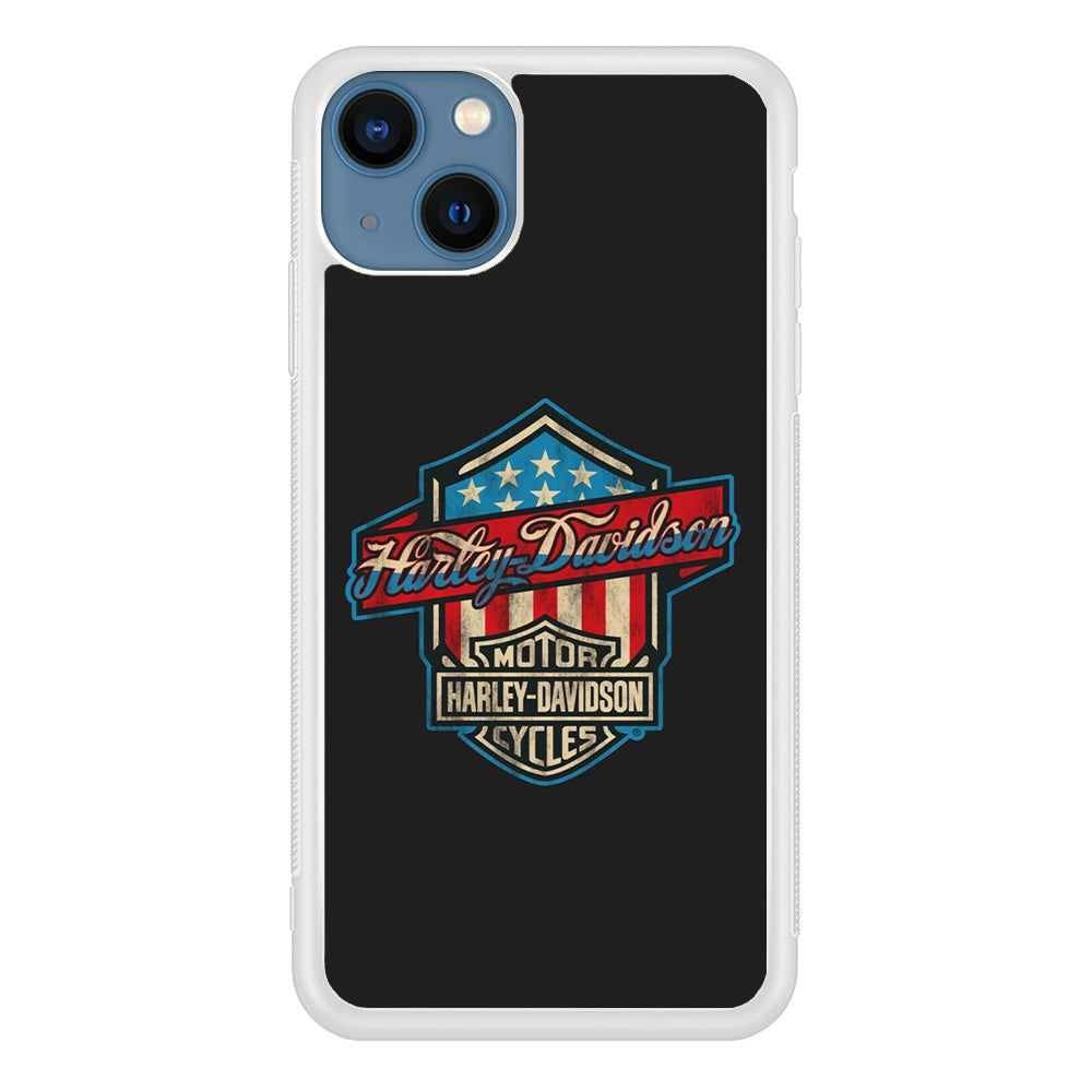 Harley Davidson Emblem Grey Logo iPhone 15 Plus Case
