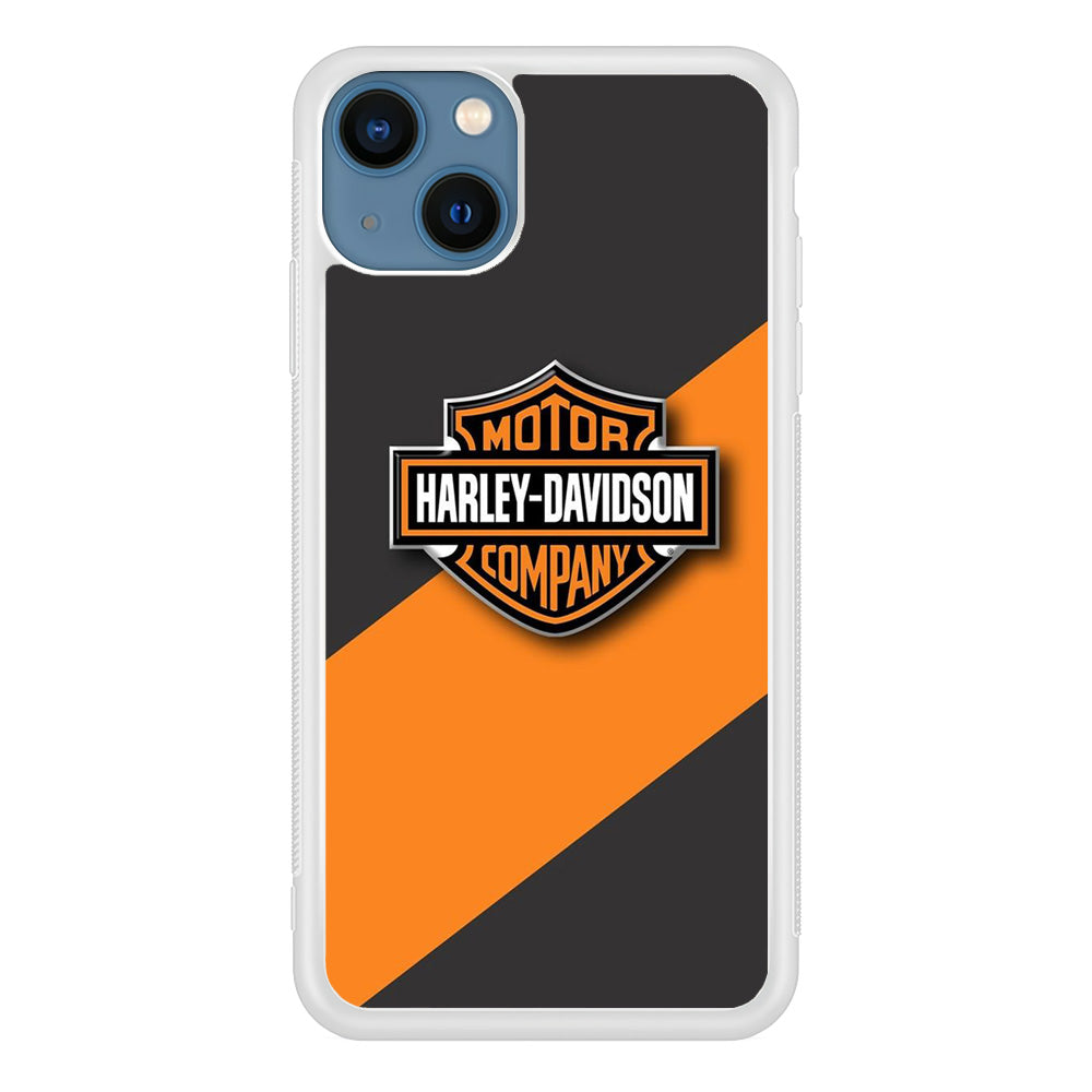 Harley Davidson Logo Stripe Yellow iPhone 15 Case