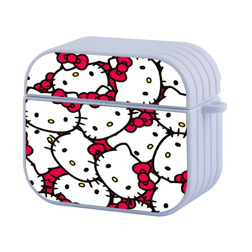 Hello Kitty Doodle Head Of Icon Hard Plastic Case Cover For Apple Airpods 3