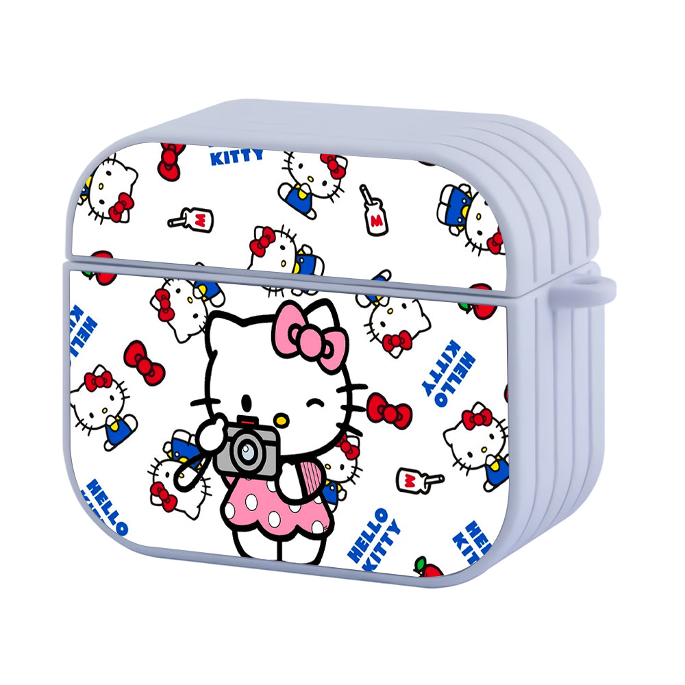 Hello Kitty Photographer Hard Plastic Case Cover For Apple Airpods 3