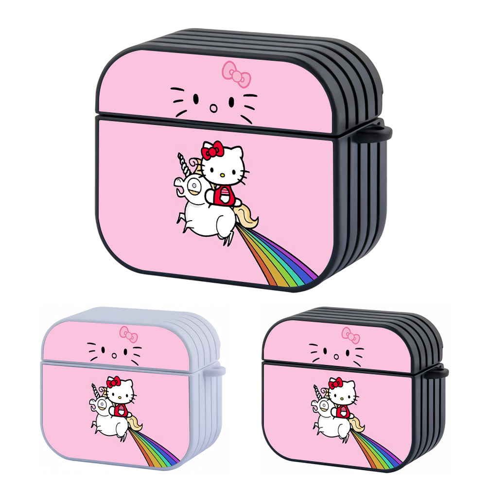 Hello Kitty Unicorn Rainbow Hard Plastic Case Cover For Apple Airpods 3
