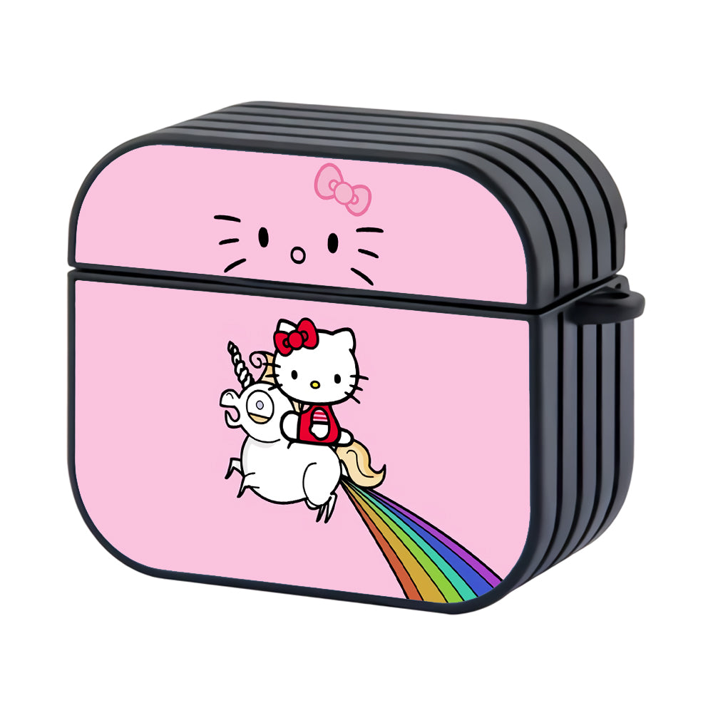 Hello Kitty Unicorn Rainbow Hard Plastic Case Cover For Apple Airpods 3