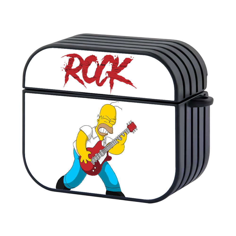 Homer Simpson Rock Guitarist Hard Plastic Case Cover For Apple Airpods 3