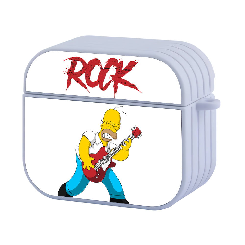 Homer Simpson Rock Guitarist Hard Plastic Case Cover For Apple Airpods 3