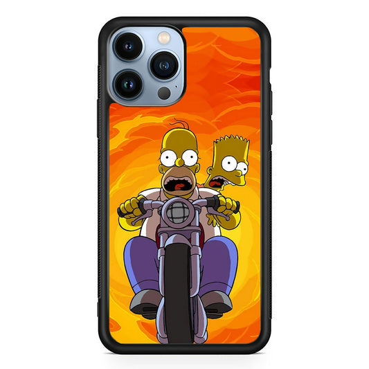 Homer and Bart Rider iPhone 15 Pro Case