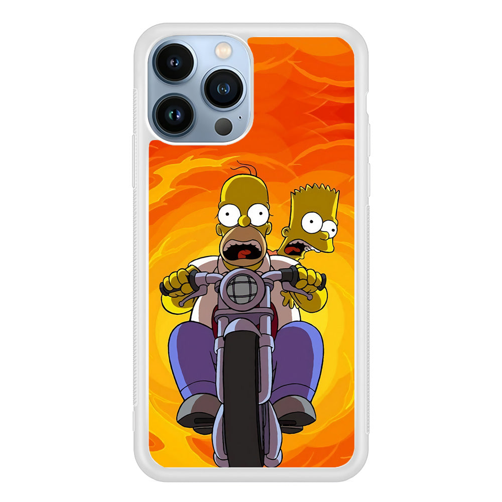 Homer and Bart Rider iPhone 15 Pro Max Case