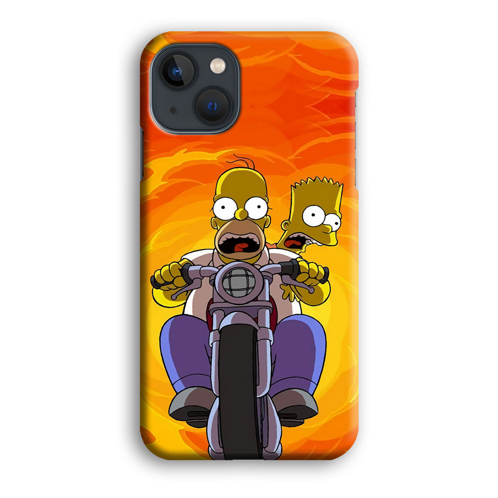 Homer and Bart Rider iPhone 15 Case