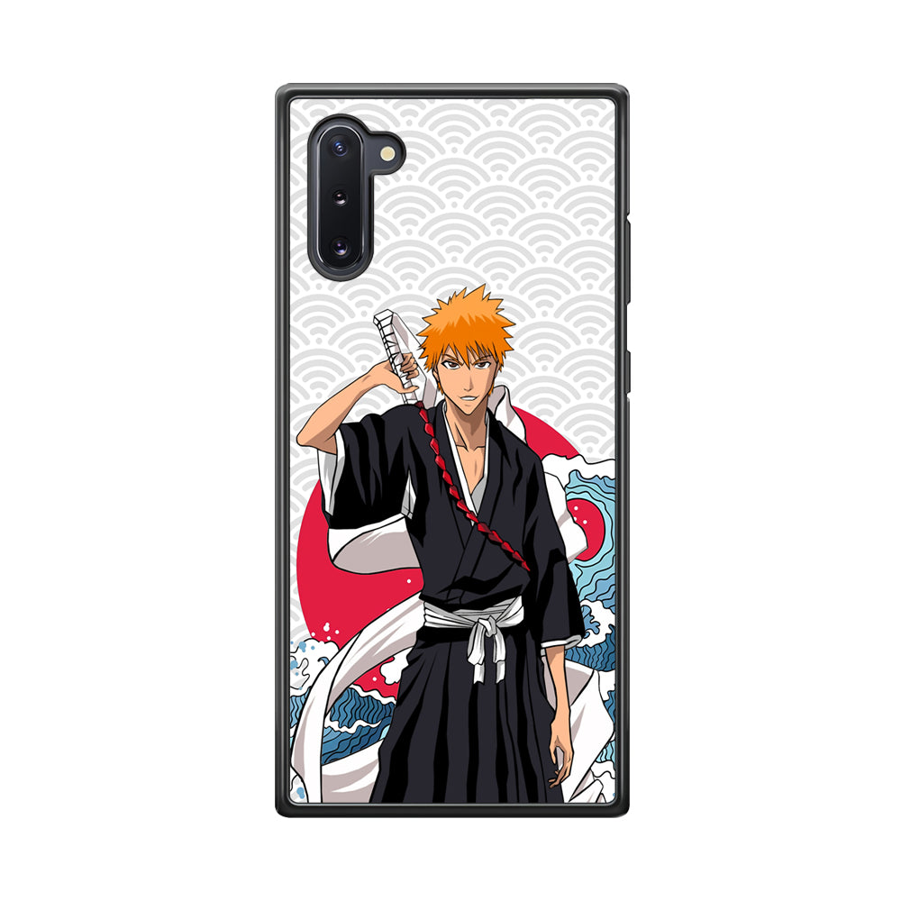 Ichigo Kurosaki Wave And Pattern Samsung Galaxy Note 10 Case