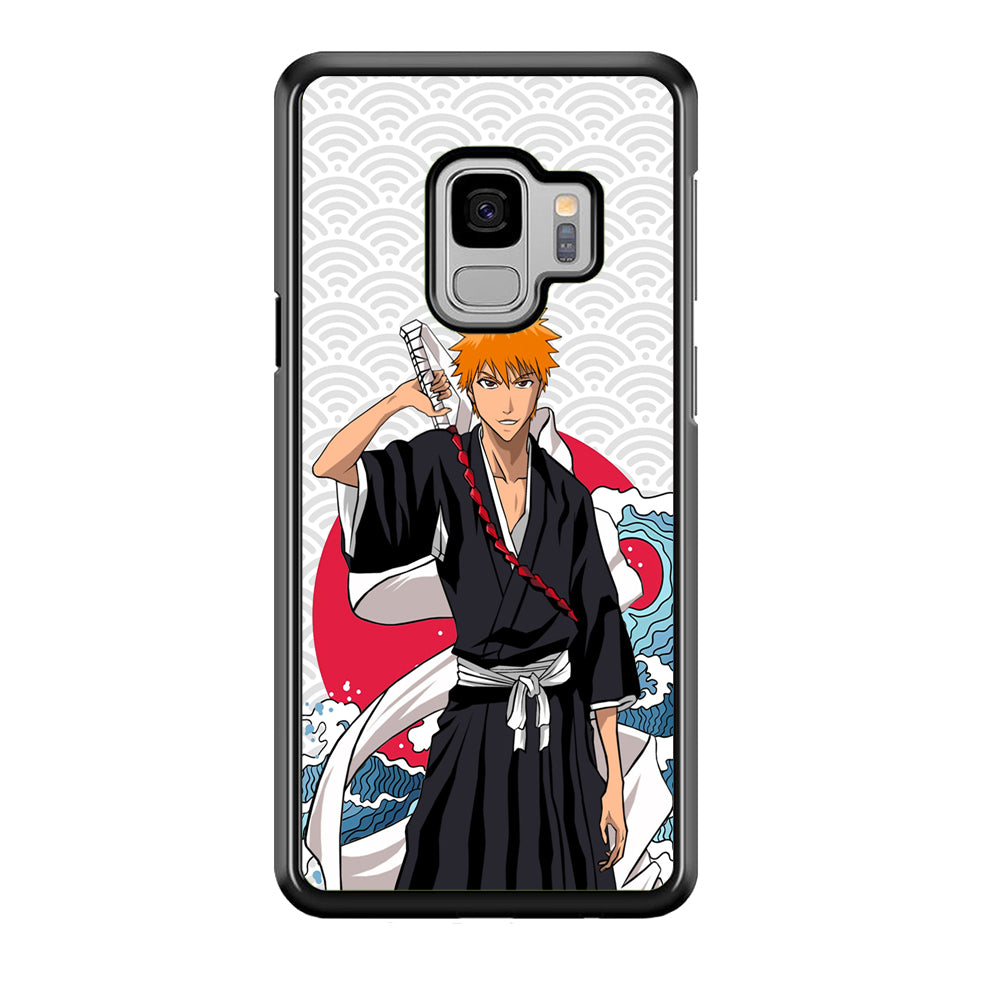 Ichigo Kurosaki Wave And Pattern Samsung Galaxy S9 Case
