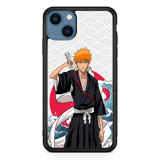 Ichigo Kurosaki Wave And Pattern iPhone 15 Plus Case