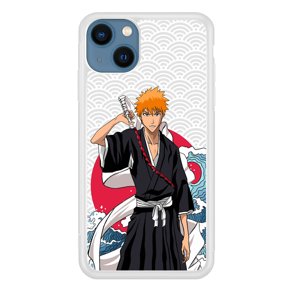 Ichigo Kurosaki Wave And Pattern iPhone 14 Plus Case