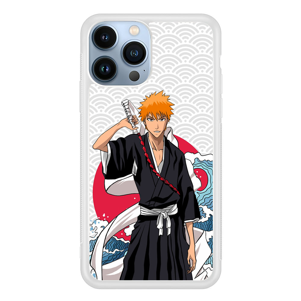Ichigo Kurosaki Wave And Pattern iPhone 15 Pro Max Case