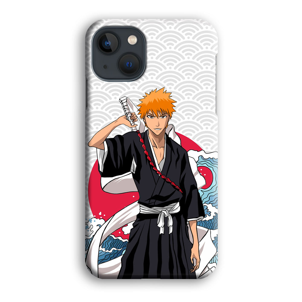 Ichigo Kurosaki Wave And Pattern iPhone 15 Plus Case