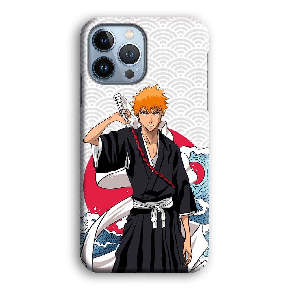 Ichigo Kurosaki Wave And Pattern iPhone 15 Pro Max Case