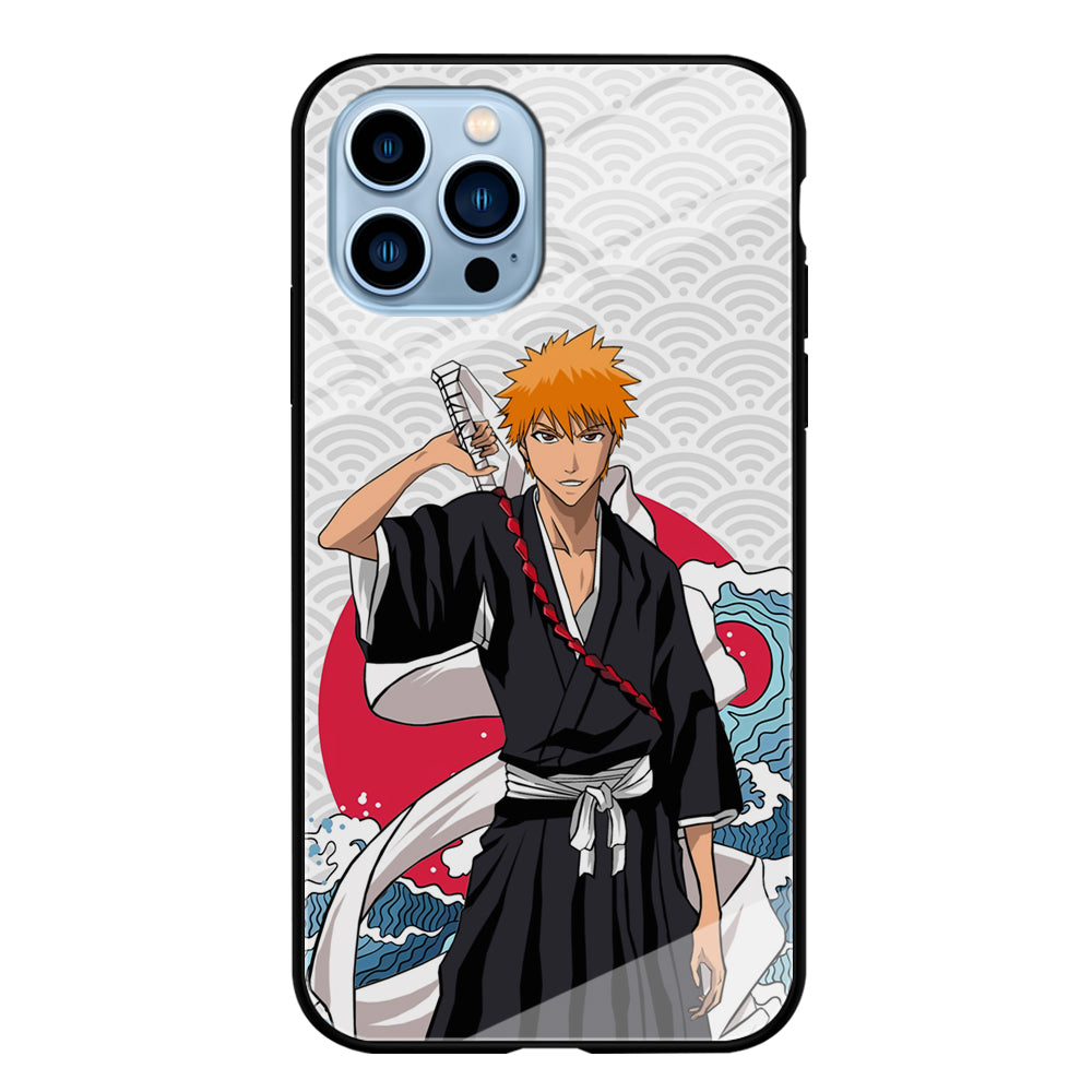 Ichigo Kurosaki Wave And Pattern iPhone 15 Pro Max Case