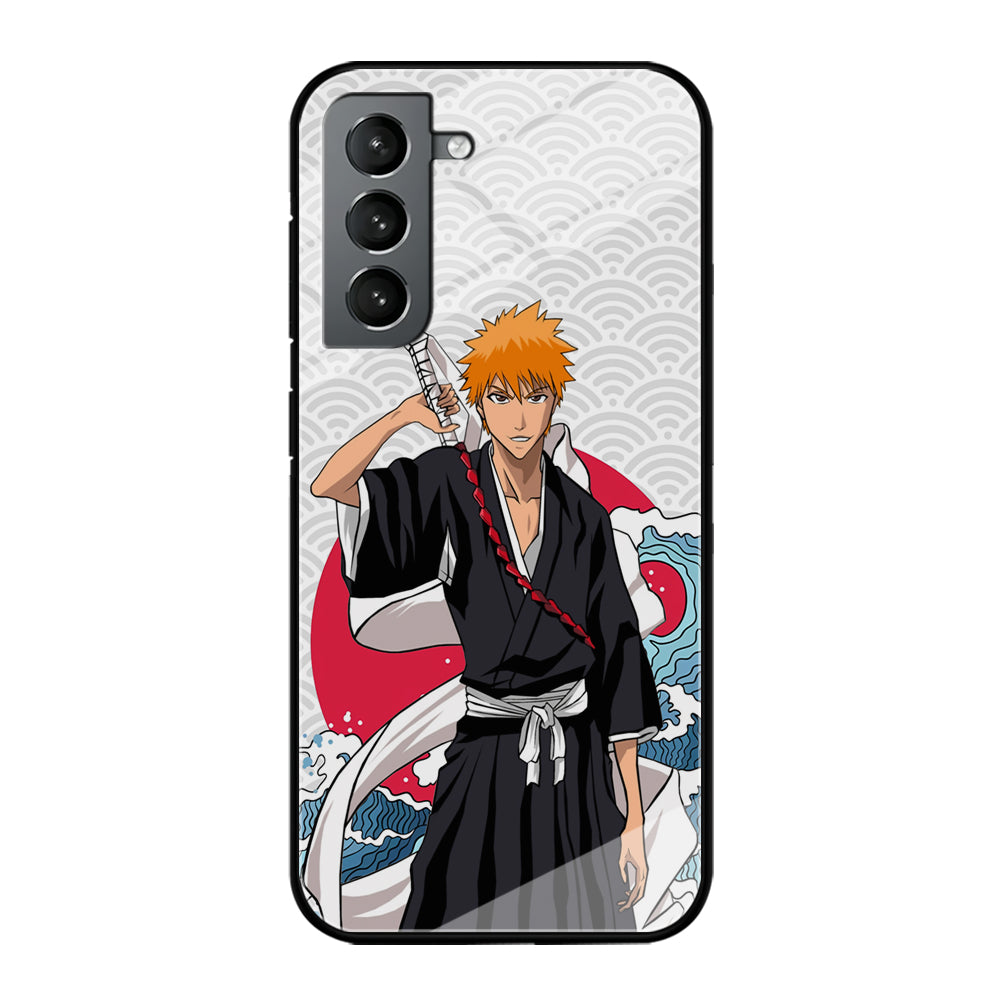 Ichigo Kurosaki Wave And Pattern Samsung Galaxy S21 Plus Case