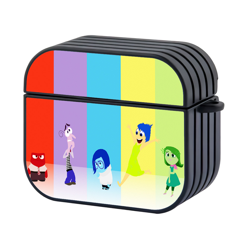 Inside Out Colorful Background Hard Plastic Case Cover For Apple Airpods 3