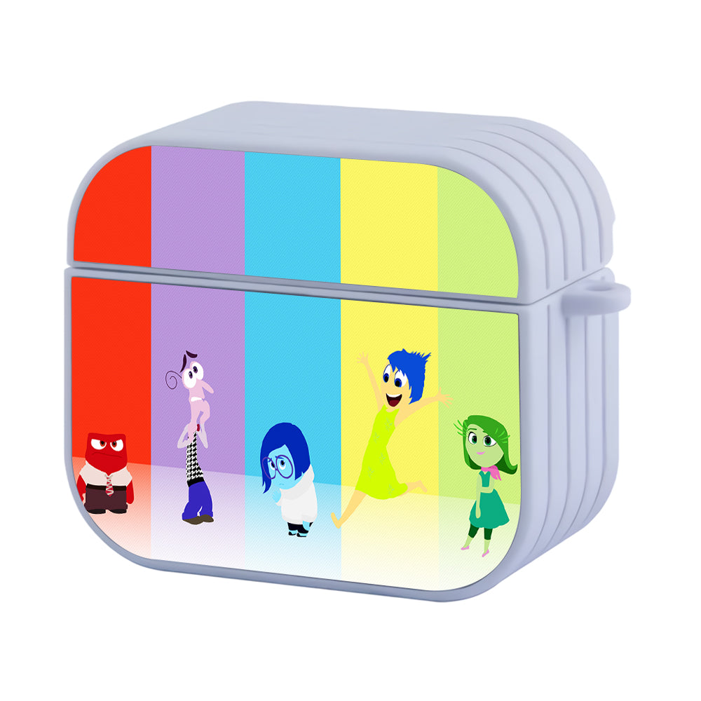 Inside Out Colorful Background Hard Plastic Case Cover For Apple Airpods 3
