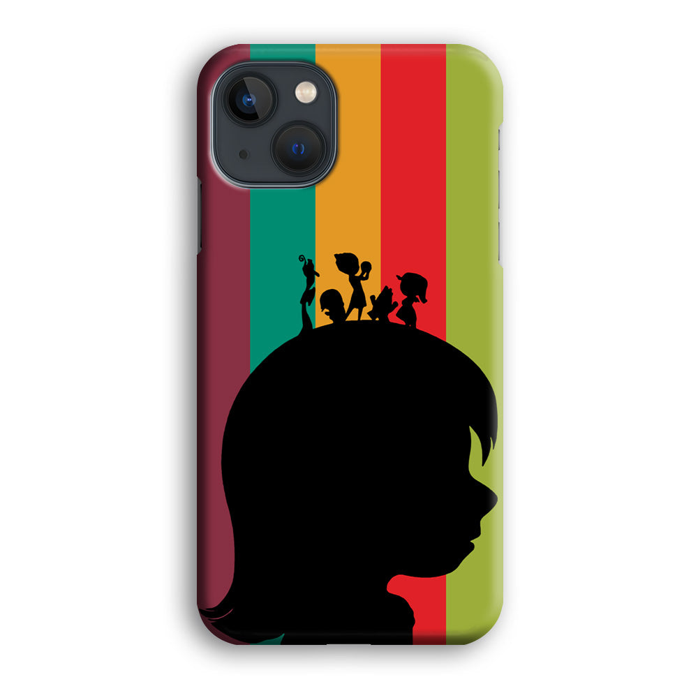 Inside Out Silhouette Character iPhone 14 Plus Case