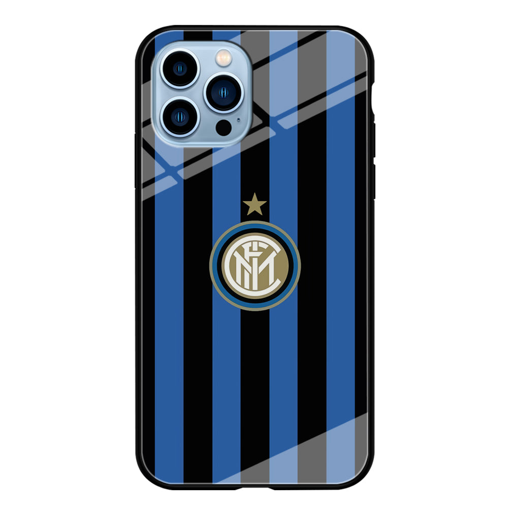 Inter Milan Pattern Of Icon iPhone 15 Pro Case
