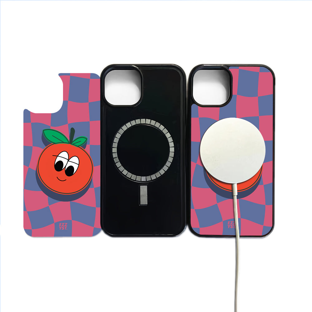 Interacting Faces Orange Sweet Smile Magsafe iPhone Case
