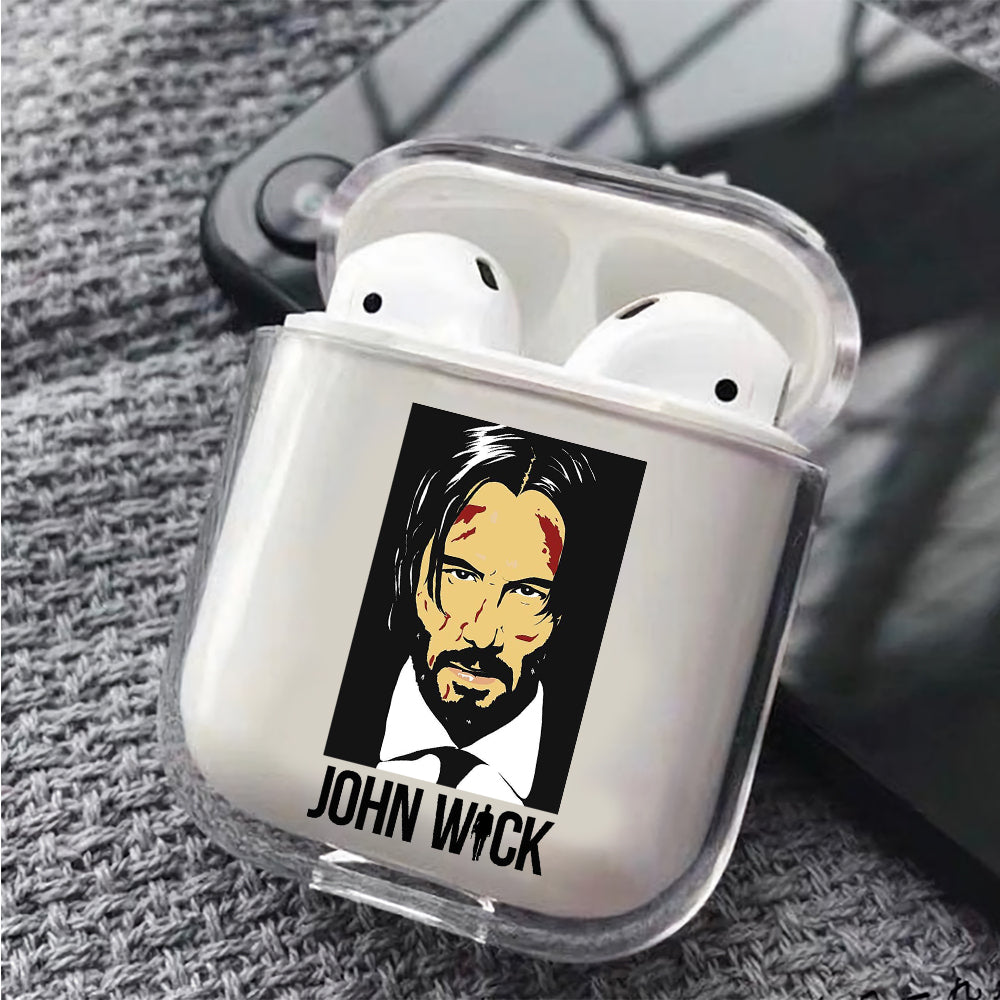 John Wick in Frame Protective Clear Case Cover For Apple Airpods