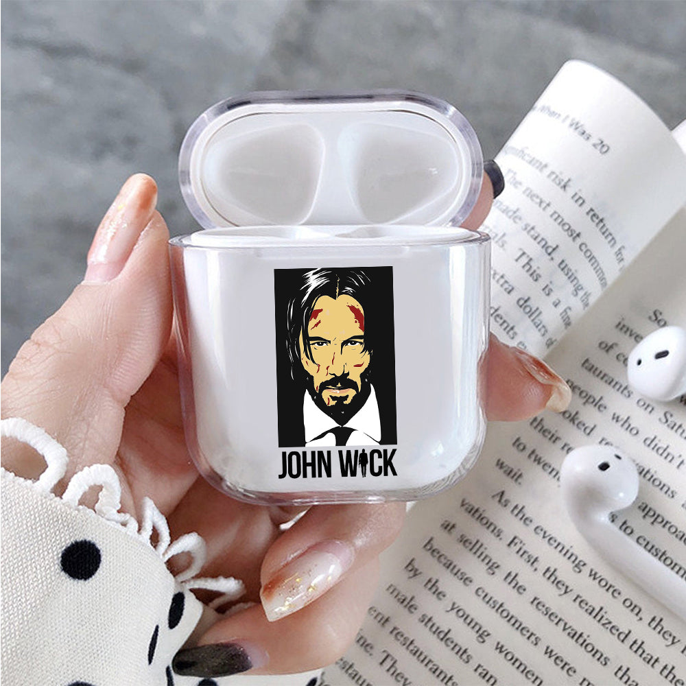 John Wick in Frame Protective Clear Case Cover For Apple Airpods