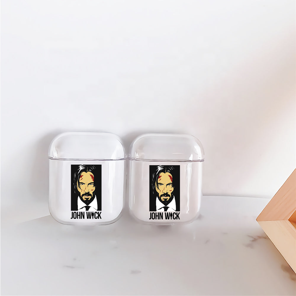 John Wick in Frame Protective Clear Case Cover For Apple Airpods
