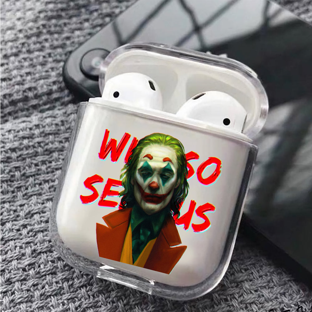 Joker Why So Serious Protective Clear Case Cover For Apple Airpods