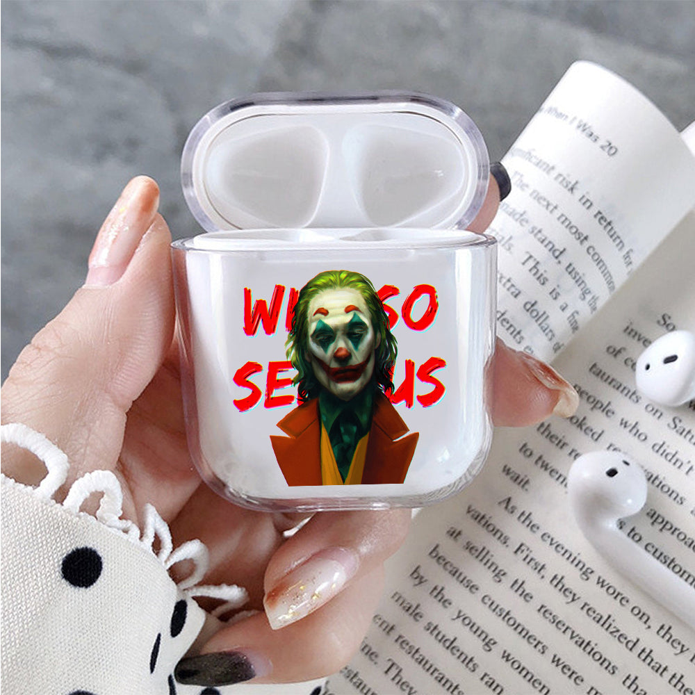 Joker Why So Serious Protective Clear Case Cover For Apple Airpods