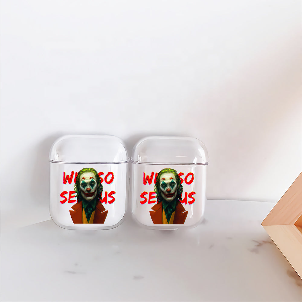 Joker Why So Serious Protective Clear Case Cover For Apple Airpods