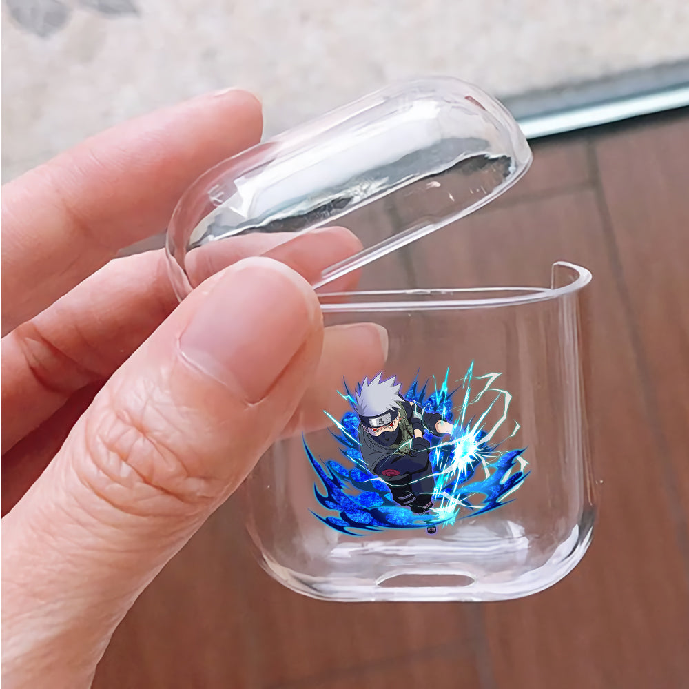 Kakashi Chidori Mangekyou Protective Clear Case Cover For Apple Airpods