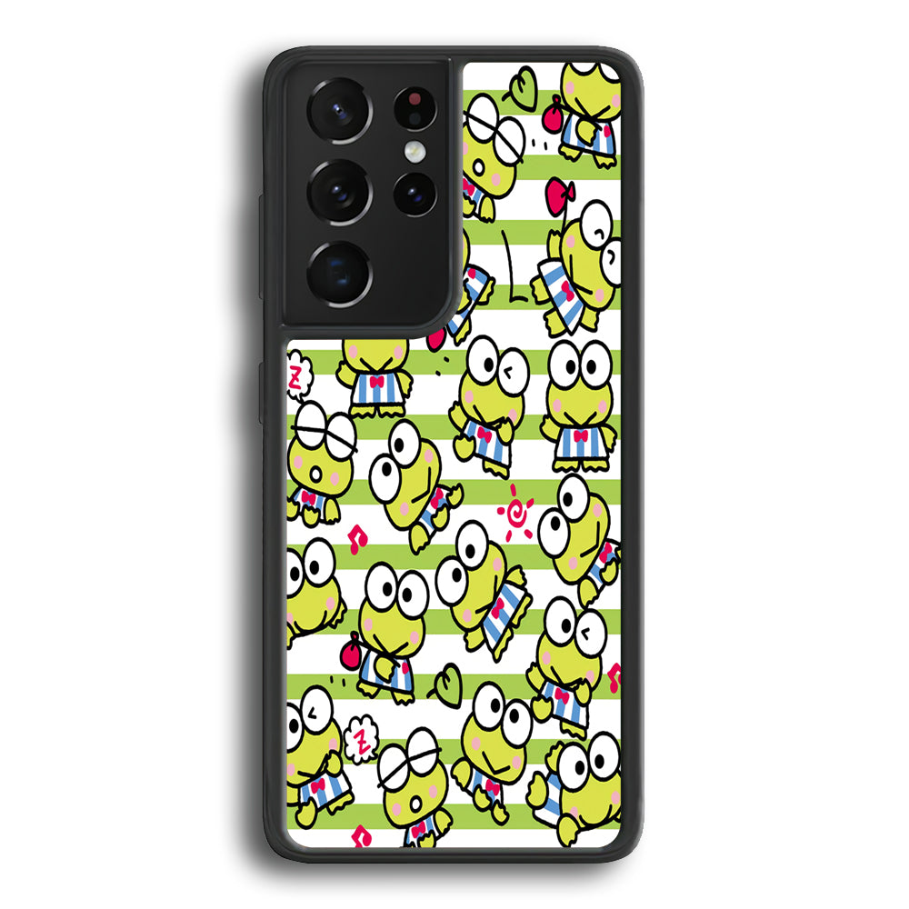 Keroppi Stripe Samsung Galaxy S22 Ultra Case - Ezzystore